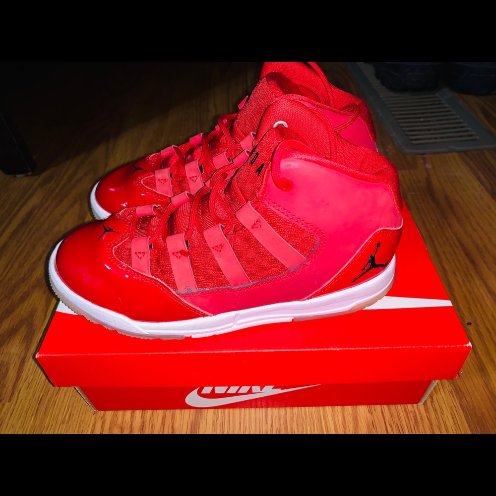 Red Nike air max 90 L basketball shoes - Picture 4 of 8